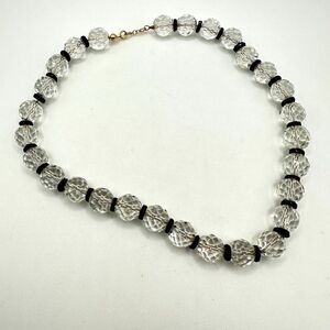 15” faceted Crystal necklace strung on a 10kt yellow gold chain!